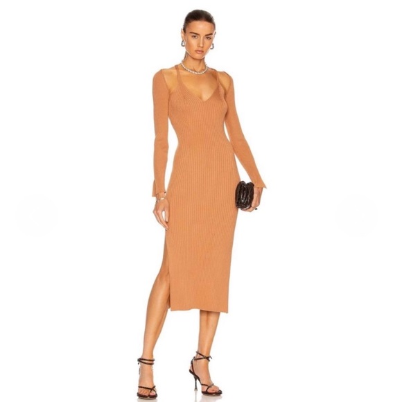 House of Harlow 1960 Cut Out Ribbed Maxi Sweater Dress - Picture 1 of 13